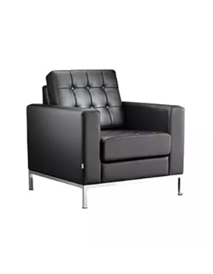 Modern Black Tufted Armchair Lounge Sofa