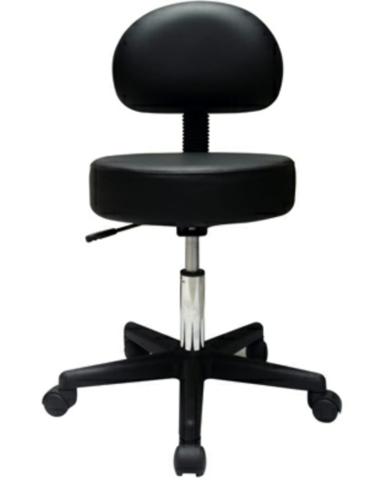Adjustable Office/Lab Swivel Stool with Backrest
