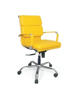 Modern Medium-Back Yellow Office Chair