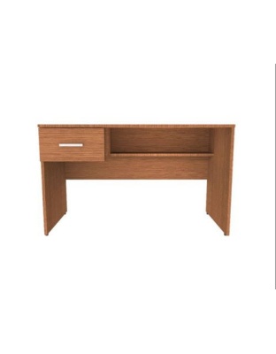 Simple Wooden Desk with Drawer and Shelf