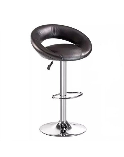 Modern Adjustable Bar Stool with Cushioned Seat