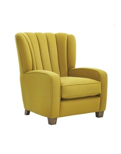 Mustard Yellow High-Back Lounge Sofa