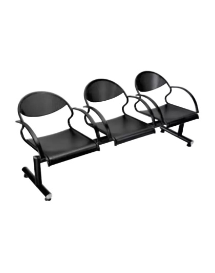 3-Seater Visitor Waiting Chair with Armrests